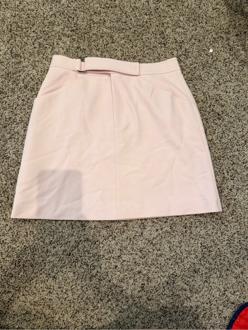 Club Monaco Pale Pink Mini Skirt with built in Waist Belt